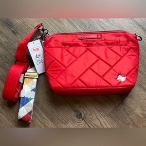 *NWT* Lug Poppy Red Flare 2 crossbody bag